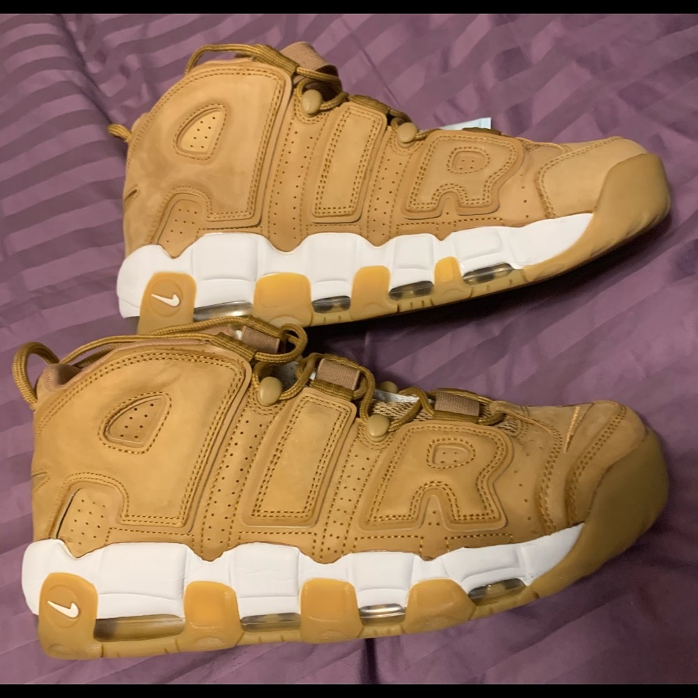 Nike mens Nike Air Men's More Uptempo '96 Prm Light Brown Aa4060-200. Size 11.5